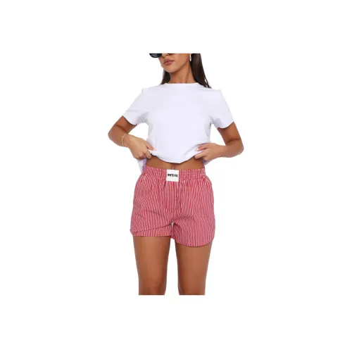 WHITE FOX Wasting My time Шорты Красный Stripe Повседневные шорты Женские