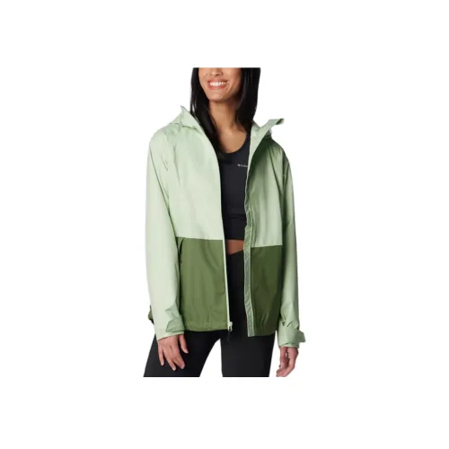 Колумбия совместная коллекция City Outdoor Водонепроницаемый Ветрозащитный и Дышащий ветровка Женская Зеленая