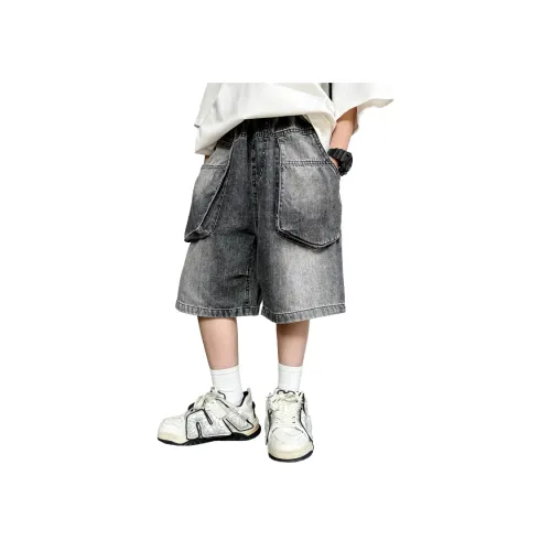 The panda is round Модный Стильный Минималистский стиль Diagonal Большой карман Свободный крой Универсальный FIVE Пуговица Детский Черный