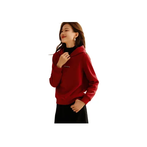 Mo Han Yi Mei Свитшот Женский Новый год Красный