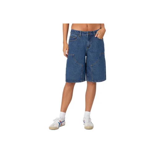 Edikted Jacqui Low Шаговый шов Деним Бермудские шорты Джинсовые шорты Женские
