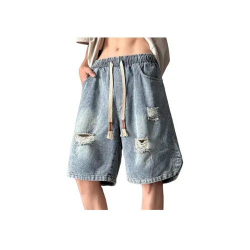 CTIDESTRAW Синие Унисекс Джинсовые Шорты