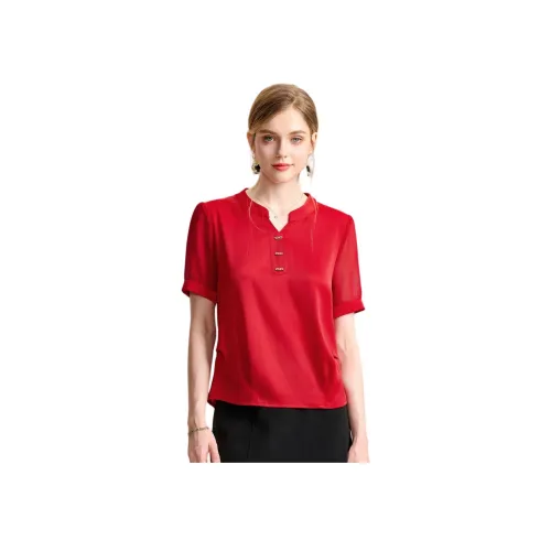 FENHONGMALI Красный Женские Рубашки