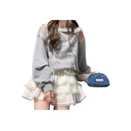 ASW ONLINE Серый Женские Свитшоты