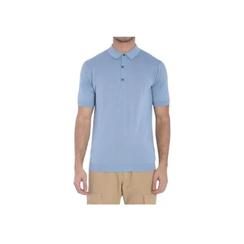 JOHN SMEDLEY Blue Men's Polo