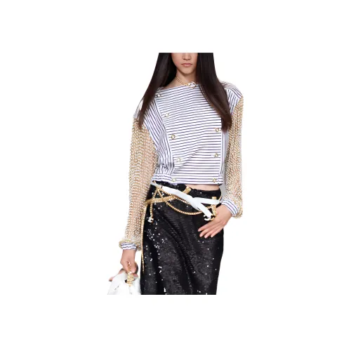 CHANEL Белый Женские Короткие Топы