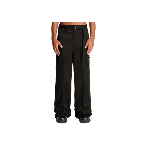 Sacai совместный бренд Черные мужские карго-брюки