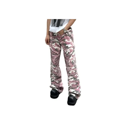 KIRHNE Розовый Камуфляж Унисекс Карго Брюки