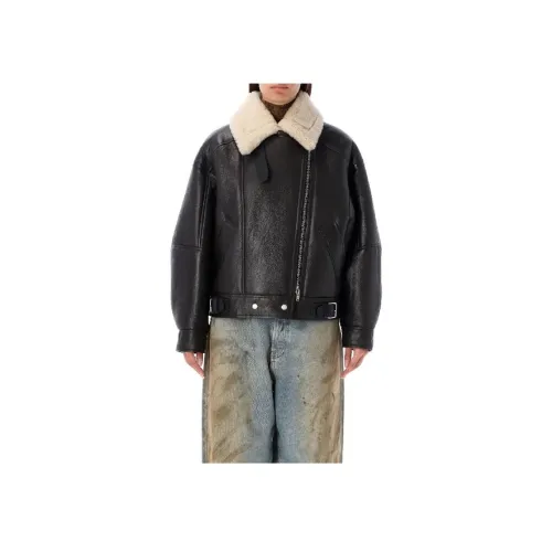 Acne Studios кожаная куртка женская черного цвета