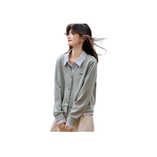 SHANGJING Зеленый Женский Свитшот