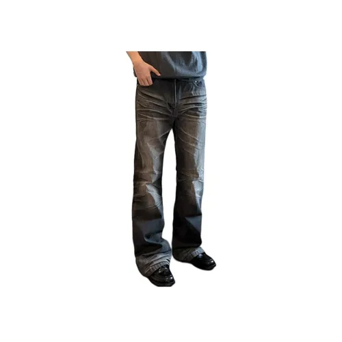 NOWSTIME Винтажные черные унисекс джинсы