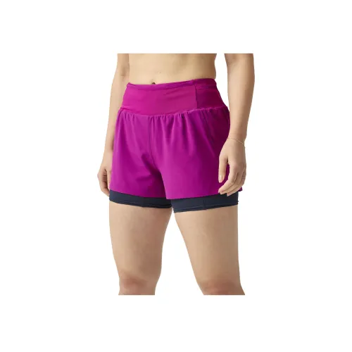 Brooks Темно-фиолетовые Красные Женские Спортивные Шорты