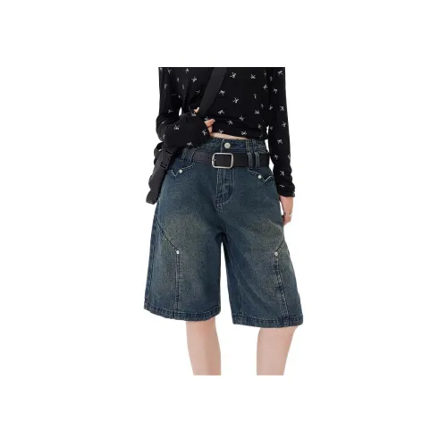 YEARNED Синие Женские Джинсовые Шорты
