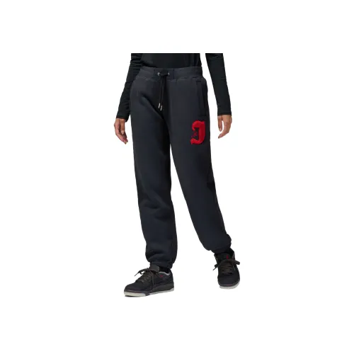 Jordan Flight Fleece Черные Женские Спортивные Брюки