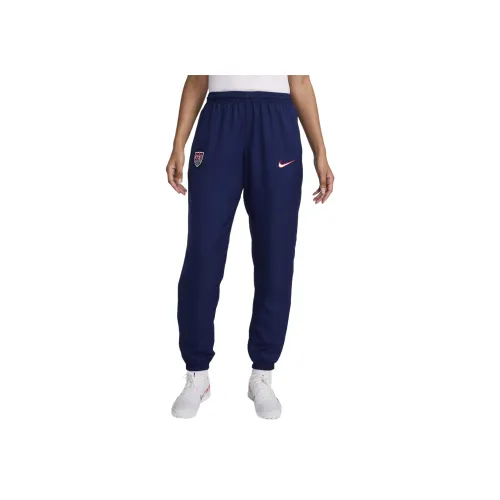 Nike Спортивные брюки Женские Лояльность Синий Университетский красный Белый