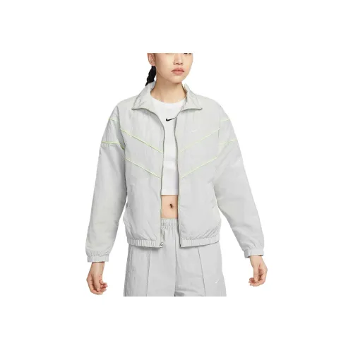 nike Куртка Женская Светлая Серебряный Мягкий Желтый Зеленый Белый
