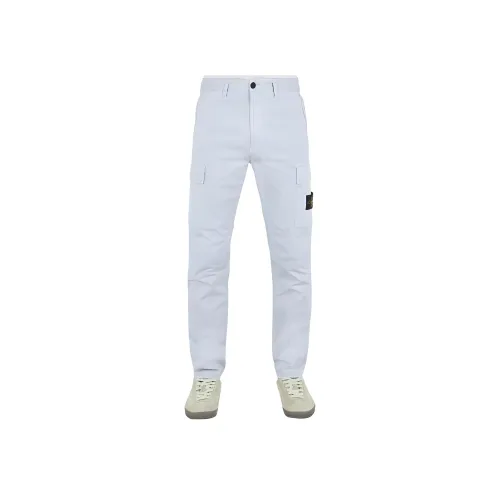 STONE ISLAND Белые Мужские Повседневные Штаны