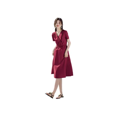 Mo Han Yi Mei Короткий рукав Платье Женское