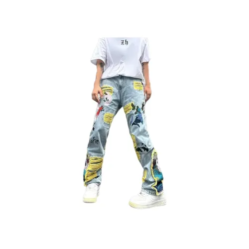 ACHIEVE ACHV Синие Унисекс Джинсы