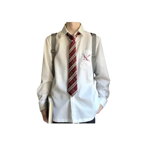 Zomuros Белый с Tie Унисекс Рубашки