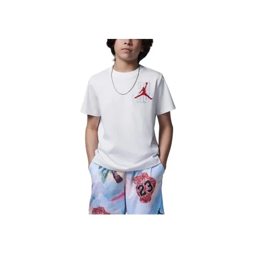 Джордан Белый Kids T-рубашки