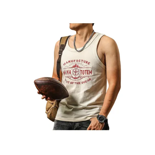 Seasonal Words Майка Мужская Серый Бежевый