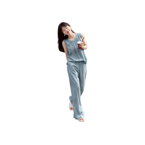Mo Han Yi Mei Aqua Blue Женские Повседневные Костюмы