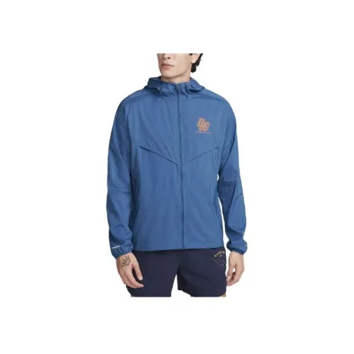 nike WINDRUNNER Бег Энергия Куртки Пальто Мужской Сад Синий