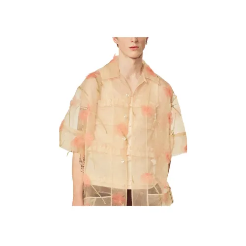 SIMONE ROCHA Мужские рубашки телесного цвета