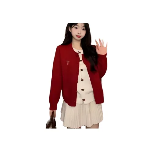 MISSHONEY MH Красный Комплект с Юбкой Трикотаж + Белая Укороченная Юбка Женские Комплекты с Юбкой