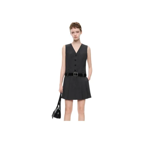 MO&CO Темный вересковый серый Женские платья без рукавов