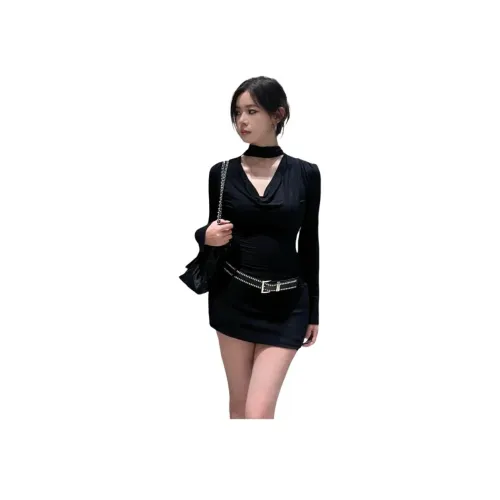 AURORA MUSE Длинное платье с длинными рукавами женское