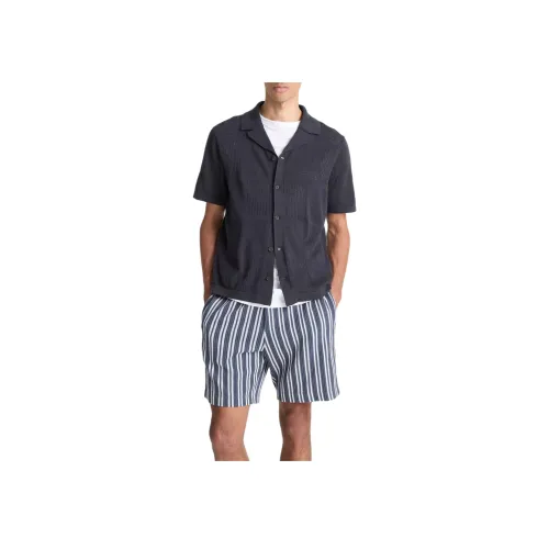 VINCE Свет Прибрежный Синий Мужские Рубашки