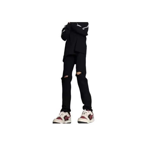 UOOHE Черные унисекс джинсы