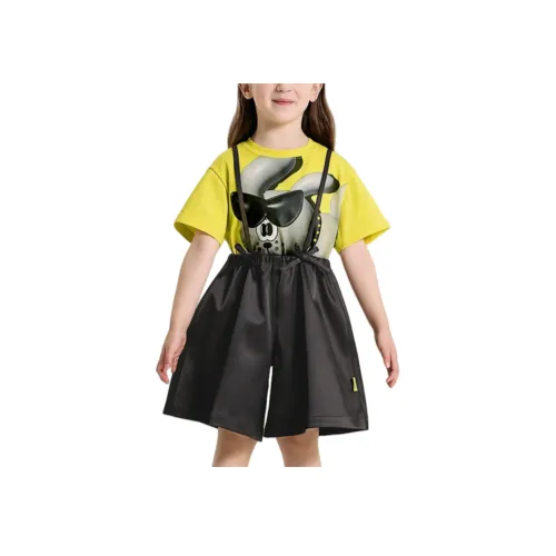 Детский возраст 3-7 лет Woobaby SS25 Комбинезоны Чисто черный