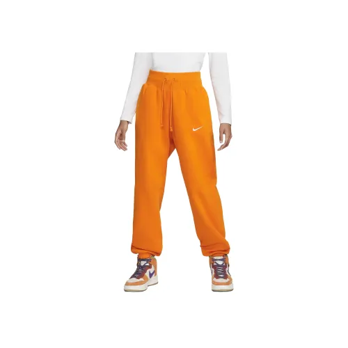 NIKE Апельсиновые Женские Вязаные Тренировочные Брюки