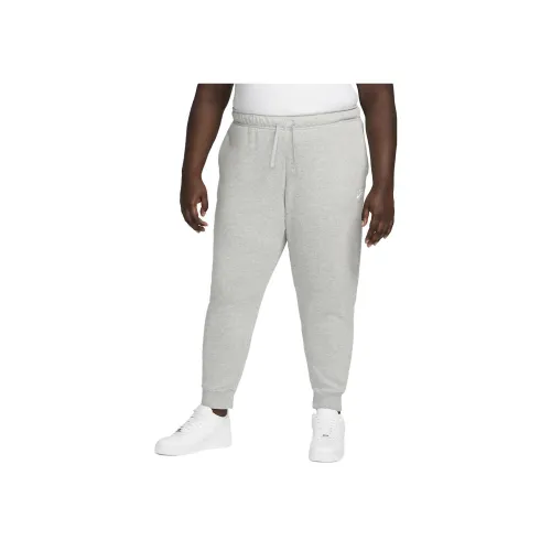 NIKE Светло-серые Женские Вязаные Тренировочные Брюки