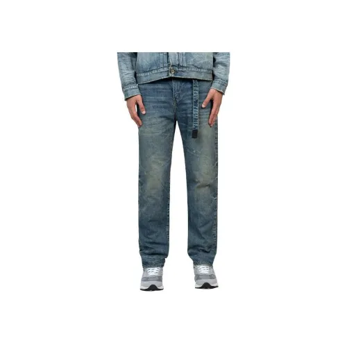 Sacai совместный бренд Синий Мужской Джинсы