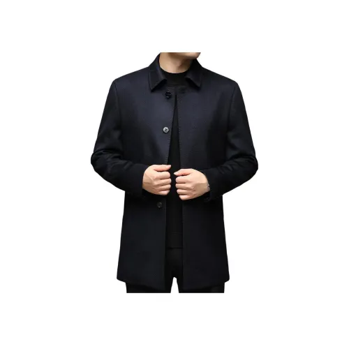 PIERRE CARDIN Темно-синий Синий Мужское Пальто