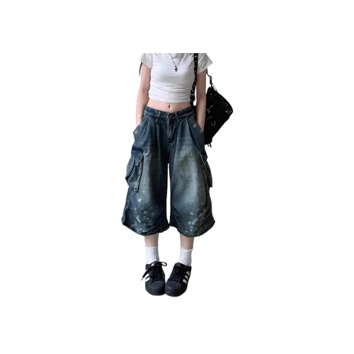 NHZN Джинсовые шорты Женские Винтаж