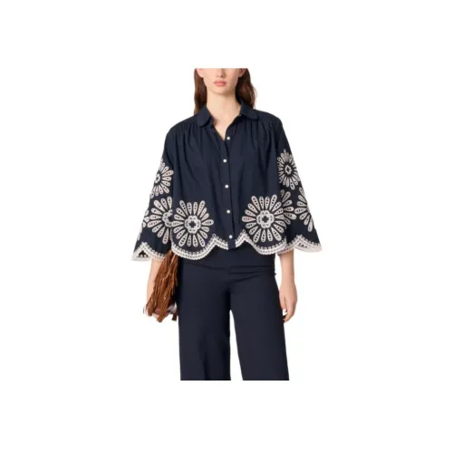 Maje Темно-синие Женские Рубашки