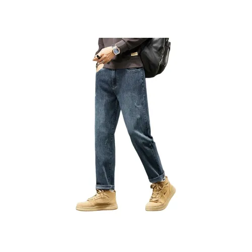 STRONG DREAM 815 Синий Серый Мужские Джинсы