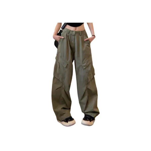 XUBAIHUO Зеленый Унисекс Повседневные Штаны
