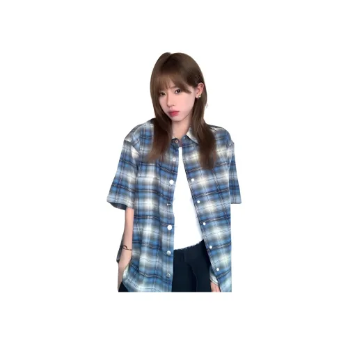 DANJUE Небесно-голубой Унисекс Рубашки