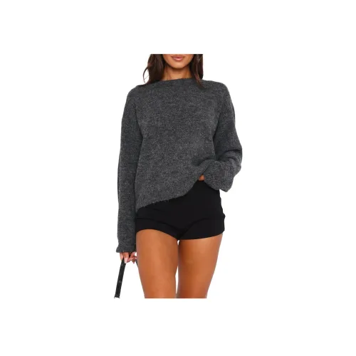 WHITE FOX Угольно-черный Женские Свитеры