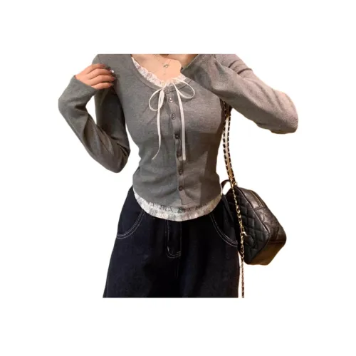 MUCCHIC Серые Женские T-рубашки