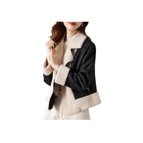 BILISISHANYANG Черный Женские Меховые изделия