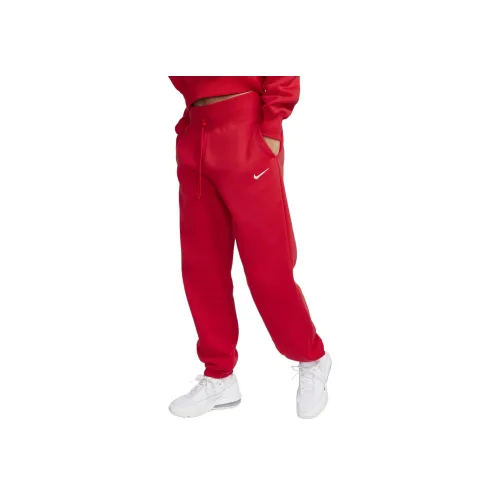 Nike Sportswear Phoenix Fleece Вязаные Тренировочные Брюки Женские Университетский Красный