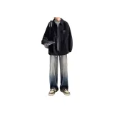 Двухкомпонентный комплект (Черная рубашка + Синие джинсы)