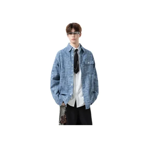 SONGXIER Светло-синий Унисекс Джинсовые куртки